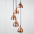 Smooth Copper Brindley Cluster Pendant