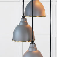 Smooth Brass Brindley Cluster Pendant