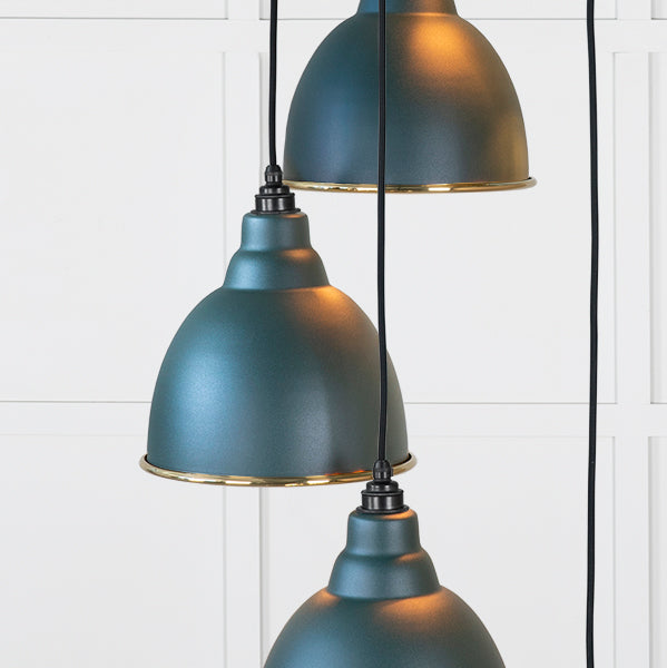 Smooth Brass Brindley Cluster Pendant