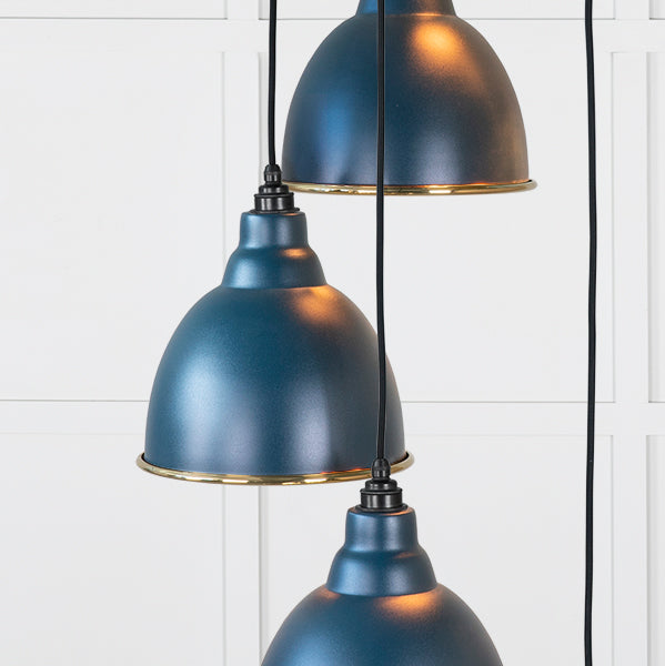 Smooth Brass Brindley Cluster Pendant