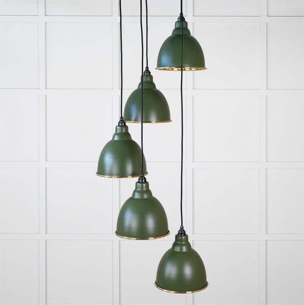 Smooth Brass Brindley Cluster Pendant