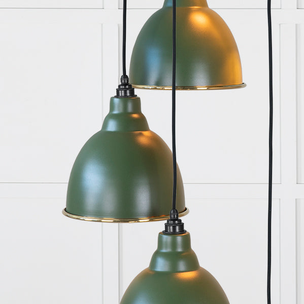 Smooth Brass Brindley Cluster Pendant