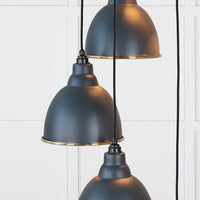 Smooth Brass Brindley Cluster Pendant