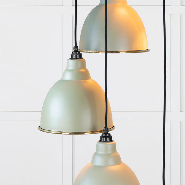 Smooth Brass Brindley Cluster Pendant