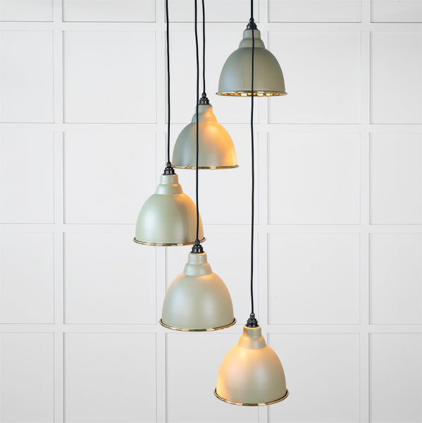 Smooth Brass Brindley Cluster Pendant