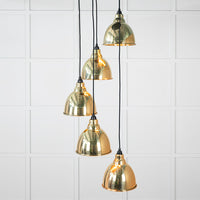 Smooth Brass Brindley Cluster Pendant