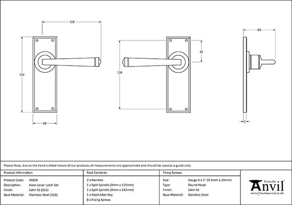 Avon Lever Latch Set