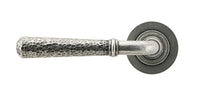 Hammered Newbury Lever on Rose Set Plain Rose (Unsprung)