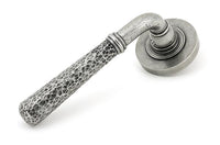 Hammered Newbury Lever on Rose Set Plain Rose (Unsprung)