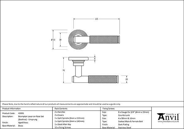 Brompton Lever on Rose Set Beehive Rose (Unsprung)