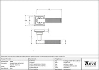 Brompton Lever on Rose Set Square Rose (Unsprung)