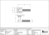 Brompton Lever on Rose Set Square Rose (Unsprung)