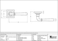 Newbury Lever on Rose Set Square Rose (Unsprung)