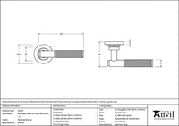 Brompton Lever on Rose Set Plain Rose (Unsprung)