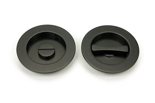 75mm Plain Round Pull - Privacy Set