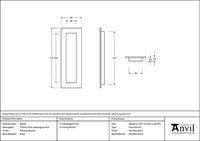 175mm Plain Rectangular Pull