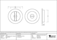 75mm Plain Round Pull - Privacy Set