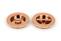 75mm Plain Round Pull - Privacy Set