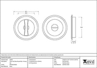 75mm Art Deco Round Pull - Privacy Set