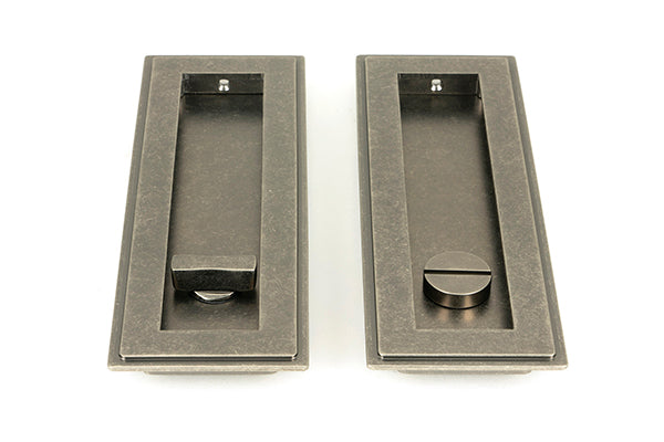 175mm Art Deco Rectangular Pull - Privacy Set