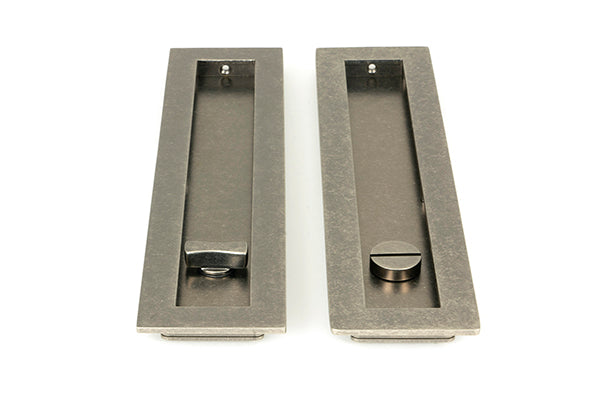 250mm Plain Rectangular Pull - Privacy Set