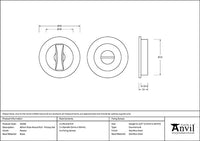 60mm Plain Round Pull - Privacy Set