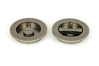 75mm Plain Round Pull - Privacy Set