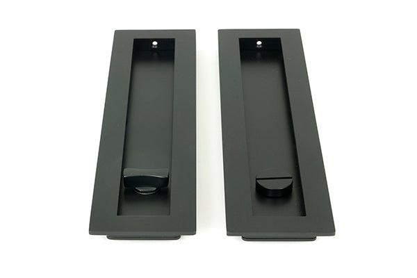 250mm Plain Rectangular Pull - Privacy Set