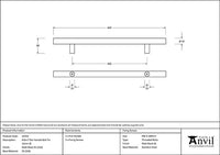 0.6m T Bar Handle Bolt Fix 32mm dia