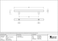 0.6m T Bar Handle Bolt Fix 32mm dia