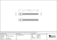 (304) 100mm Back to Back Fixings for T Bar (2) - Offset