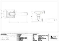 Newbury Lever on Rose Set Square Rose (Unsprung)