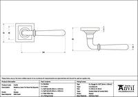 Newbury Lever on Rose Set Square Rose (Unsprung)