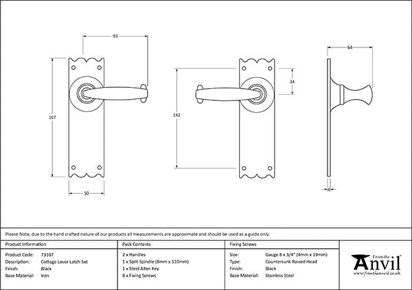 Cottage Lever Latch Set