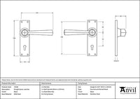 Straight Lever Lock Set