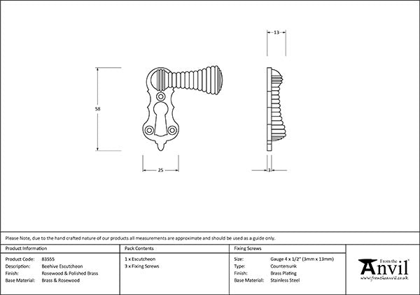 Beehive Escutcheon