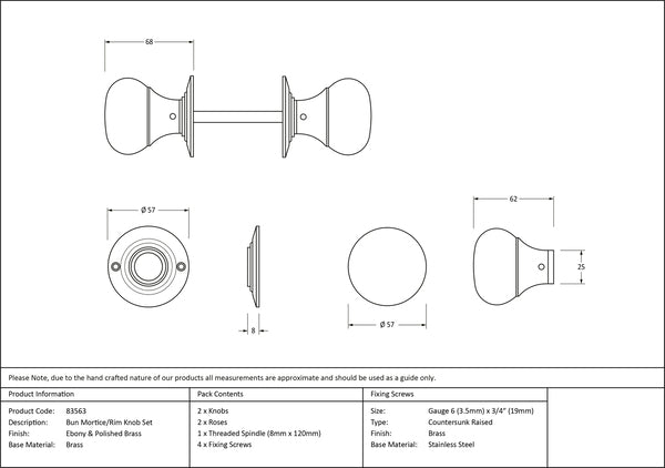 Bun Mortice/Rim Knob Set