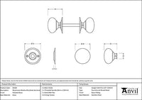 Mushroom Mortice/Rim Knob Set