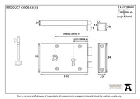 Left-Handed Rim Lock - Small