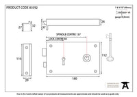 Right-Handed Rim Lock - Large