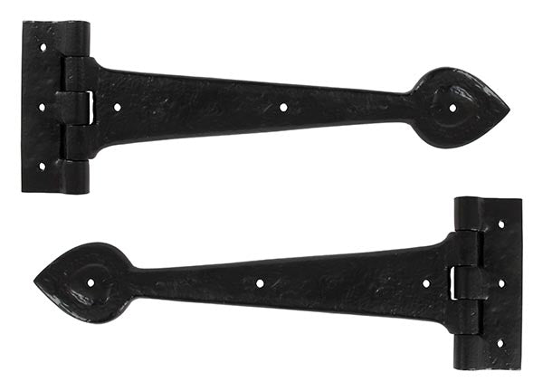 12" Black Cast T Hinge (pair)