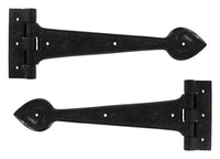 12" Black Cast T Hinge (pair)