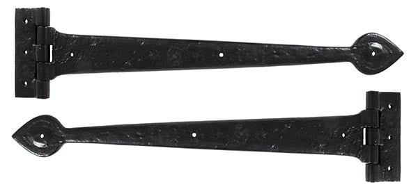 18" Black Cast T Hinge (pair)