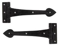 10 ½" Black Cast T Hinge (pair)