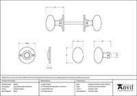 Oval Mortice/Rim Knob Set