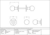 Ball Mortice Knob Set