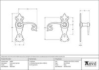 Curly Lever Latch Set