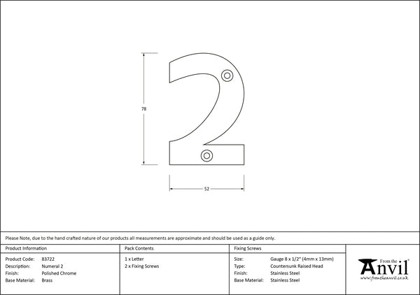 Polished Chrome Numeral