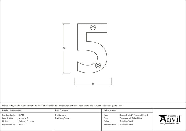 Polished Chrome Numeral