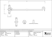 12" Forged Cabin Hook